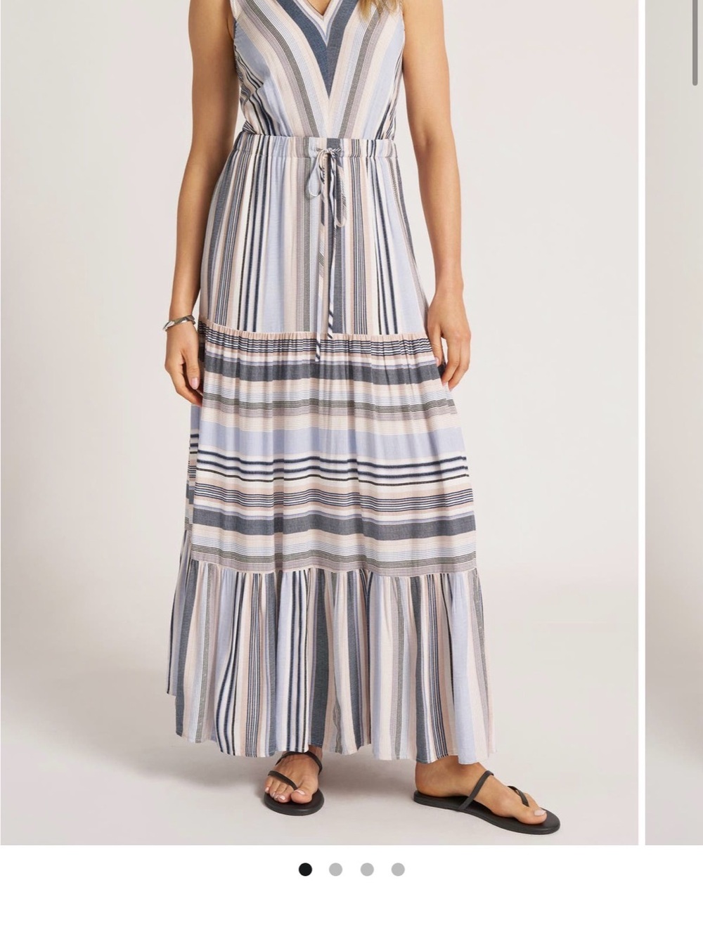 BWT Matty M Striped Maxi Dress
